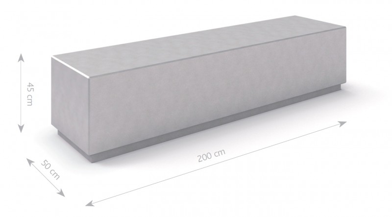 Betonska klupa DECO 5 - Slika 2