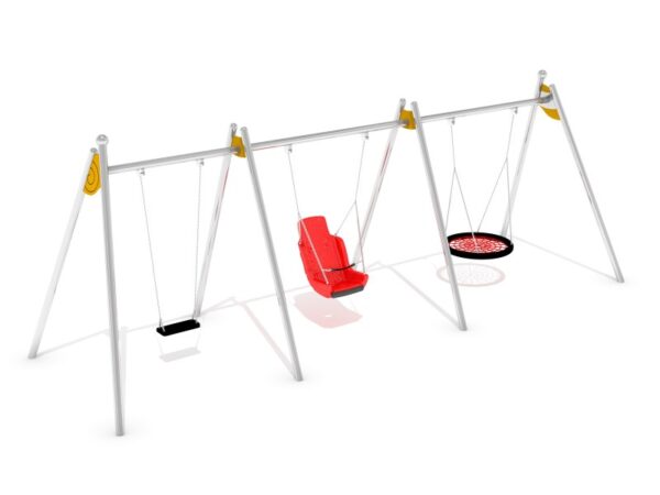 Ljuljačka MIKSI 1 s ravnim, inkluzivnim sjedalom i birdo