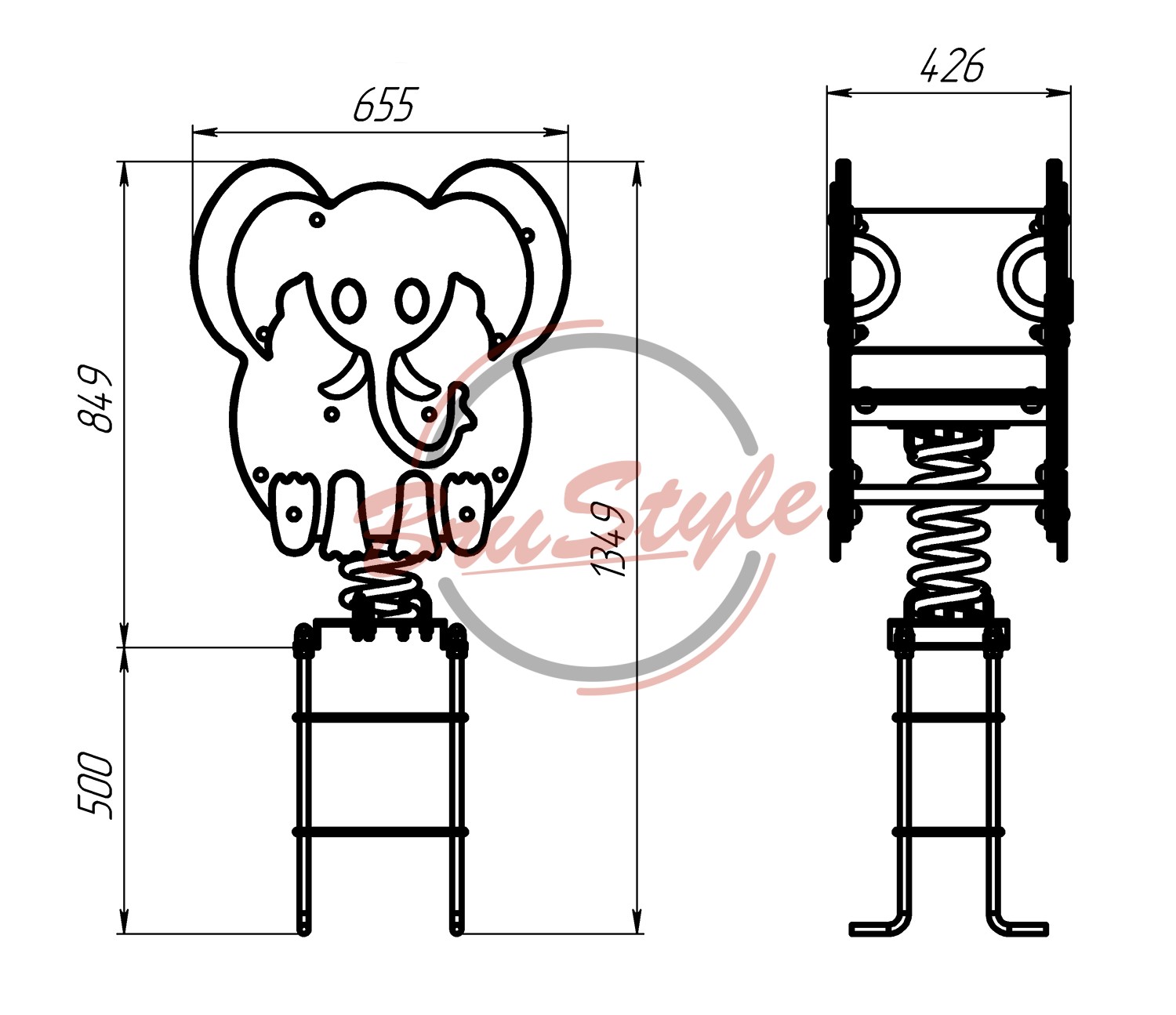 Ljuljačka na opruzi "Slonić" DIO104 - Slika 3
