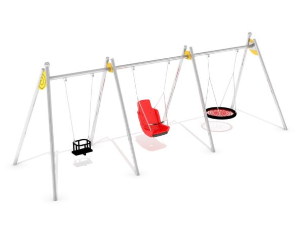 Ljuljačka MIKSI 2 s baby box, inkluzivnim sjedalom i birdo